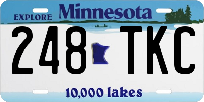 MN license plate 248TKC