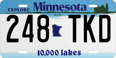 MN license plate 248TKD