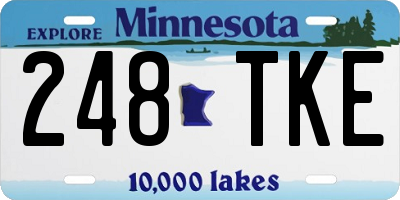 MN license plate 248TKE