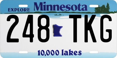 MN license plate 248TKG