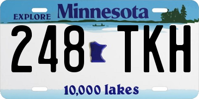 MN license plate 248TKH