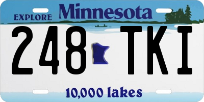 MN license plate 248TKI
