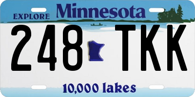 MN license plate 248TKK
