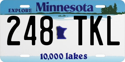 MN license plate 248TKL