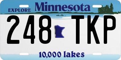 MN license plate 248TKP