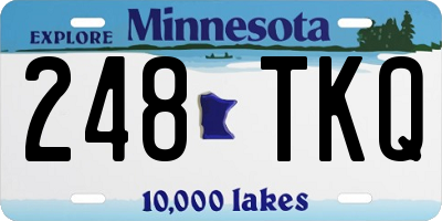 MN license plate 248TKQ