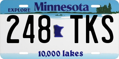 MN license plate 248TKS