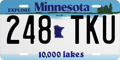 MN license plate 248TKU