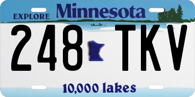 MN license plate 248TKV