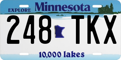 MN license plate 248TKX