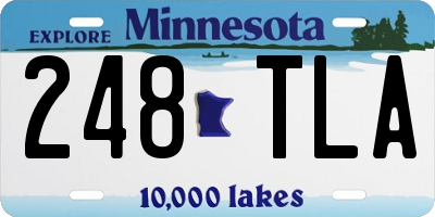 MN license plate 248TLA
