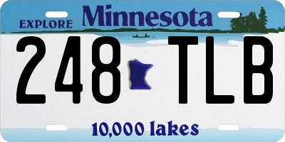 MN license plate 248TLB