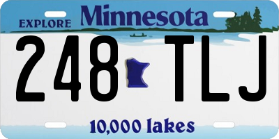 MN license plate 248TLJ