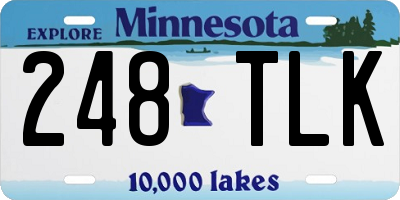 MN license plate 248TLK
