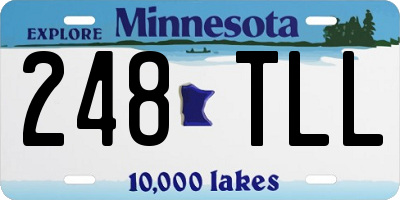 MN license plate 248TLL