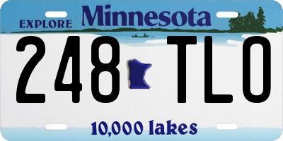 MN license plate 248TLO