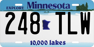 MN license plate 248TLW