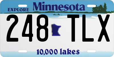 MN license plate 248TLX