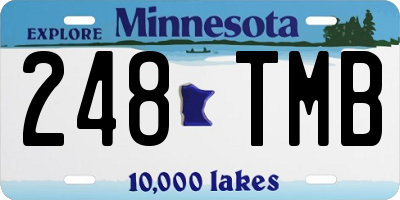MN license plate 248TMB