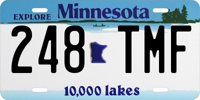 MN license plate 248TMF