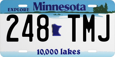 MN license plate 248TMJ
