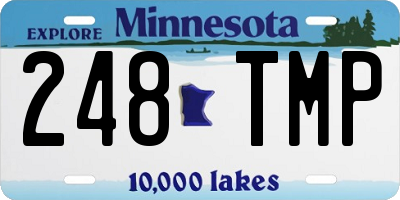 MN license plate 248TMP