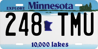 MN license plate 248TMU