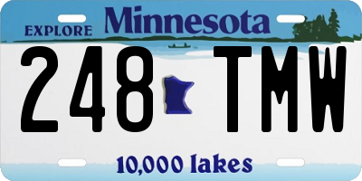 MN license plate 248TMW