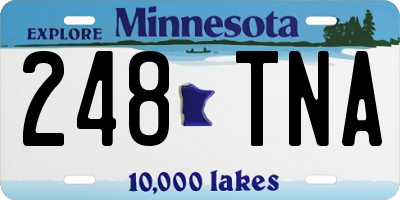 MN license plate 248TNA