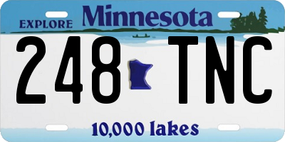 MN license plate 248TNC