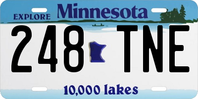 MN license plate 248TNE