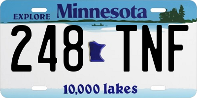 MN license plate 248TNF