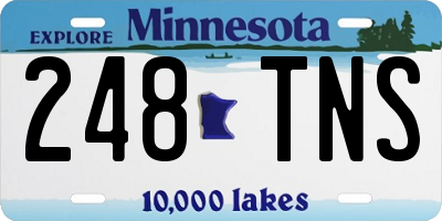 MN license plate 248TNS