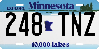 MN license plate 248TNZ