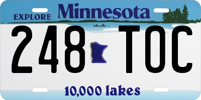 MN license plate 248TOC