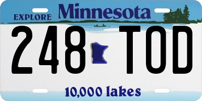 MN license plate 248TOD