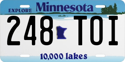 MN license plate 248TOI