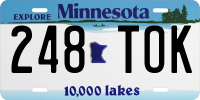MN license plate 248TOK