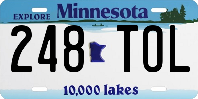 MN license plate 248TOL