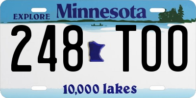 MN license plate 248TOO