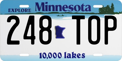 MN license plate 248TOP
