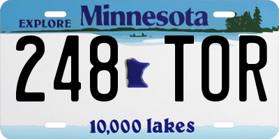 MN license plate 248TOR