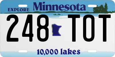 MN license plate 248TOT