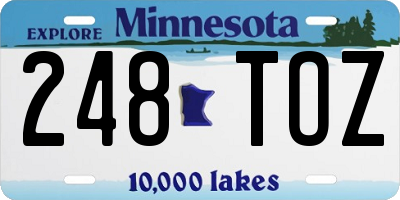 MN license plate 248TOZ