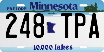 MN license plate 248TPA