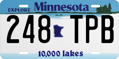 MN license plate 248TPB