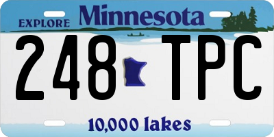 MN license plate 248TPC