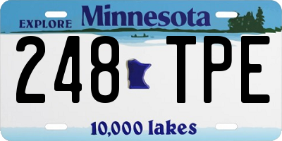 MN license plate 248TPE