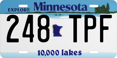 MN license plate 248TPF
