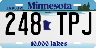 MN license plate 248TPJ